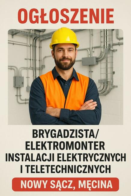 Brygadzista/Elektromonter instalacji elektrycznych i telete.