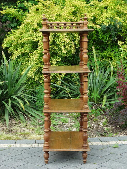 Antyczna galeryjka eklektyczna etażerka szafka mały regał ..