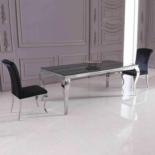 Srebrny Stół LUXURY, glamour, Akant Meble