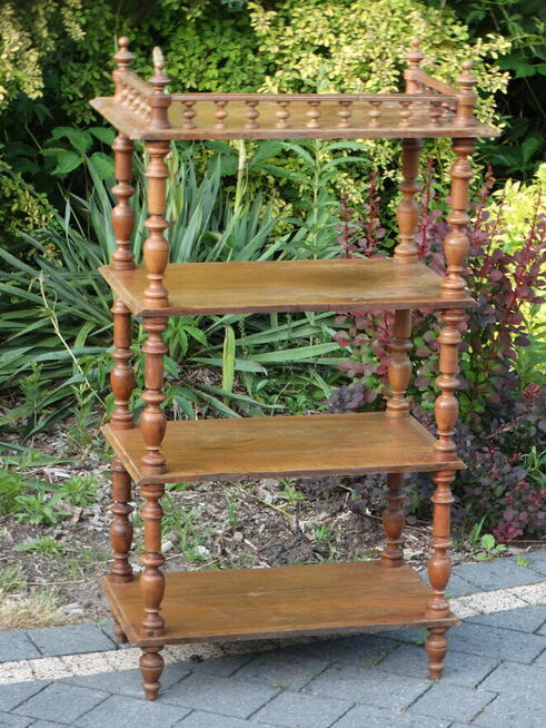 Antyczna galeryjka eklektyczna etażerka szafka mały regał ..