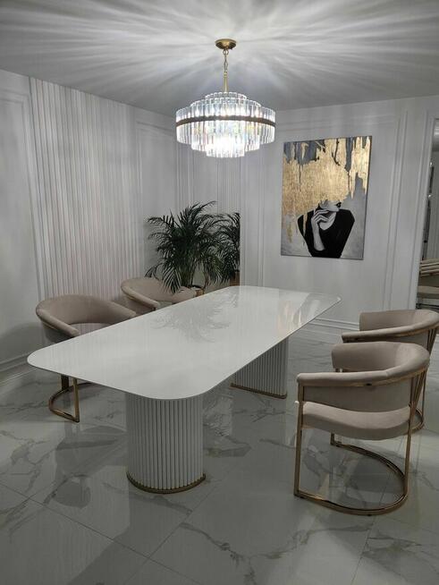 Stół LORIS z blatem slim, stół z lamelami, AKANT Meble