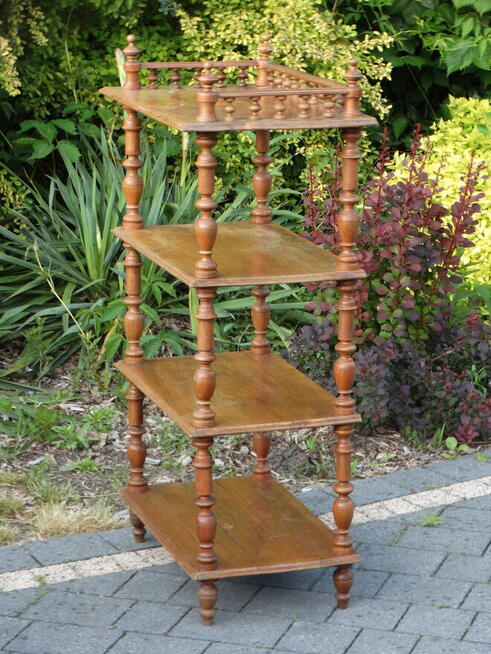 Antyczna galeryjka eklektyczna etażerka szafka mały regał ..