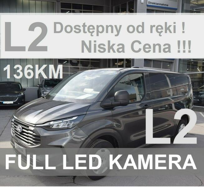 Ford Transit Custom L2 136KM Od ręki Super Cena FullLed HAK Kamera Czujniki od ręki 1737zł