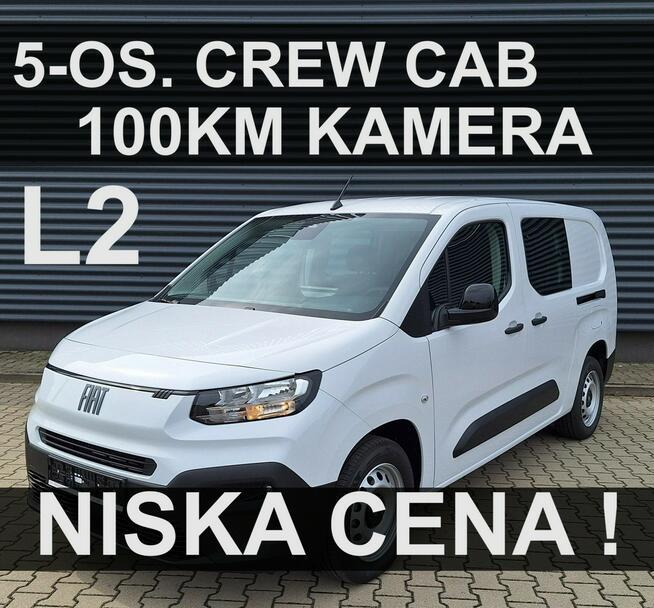 Fiat Doblo L2 Brygadowy 5-osobowy  100KM Kamera Czujniki Crew Cab od ręki !