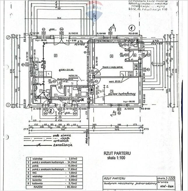 w stanie deweloperskim, na działce o pow. 3 490 m2
