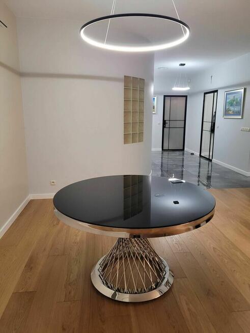 STÓŁ OKRĄGŁY Glamour Srebrny, Luxury, AKANT Meble