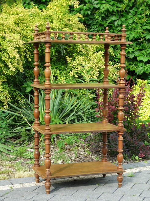 Antyczna galeryjka eklektyczna etażerka szafka mały regał ..