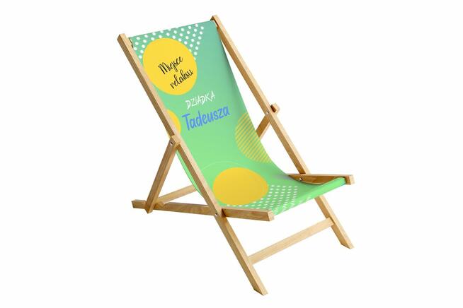 Leżak ogrodowy z własny nadrukiem produkcja własny wzór prez