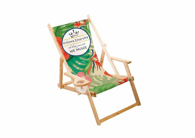 Leżak ogrodowy z własny nadrukiem produkcja własny wzór prez
