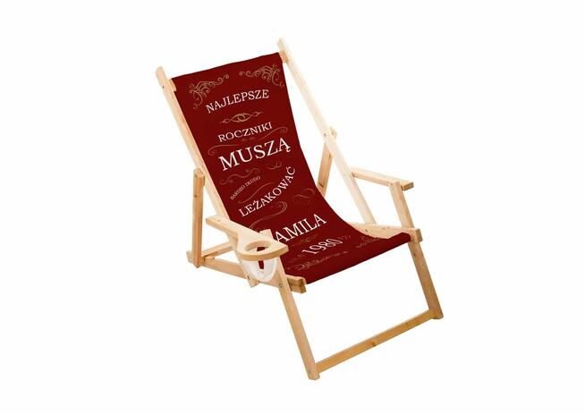 Leżak ogrodowy z własny nadrukiem produkcja własny wzór prez