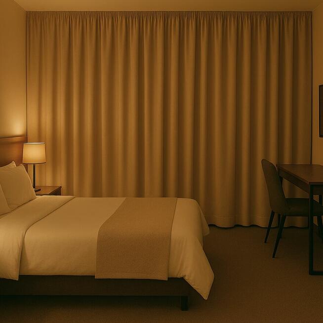 Zasłona Blackout zaciemniająca do Hoteli - z Certyfikatem