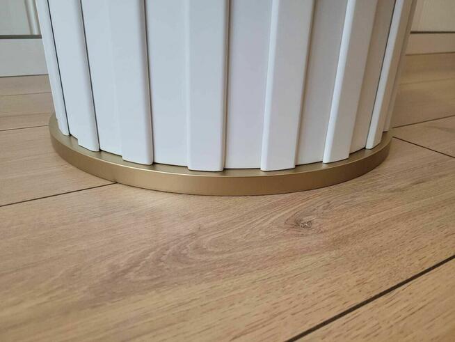 Stolik kawowy z kolekcji COMODO, ława, lamele, AKANT Meble