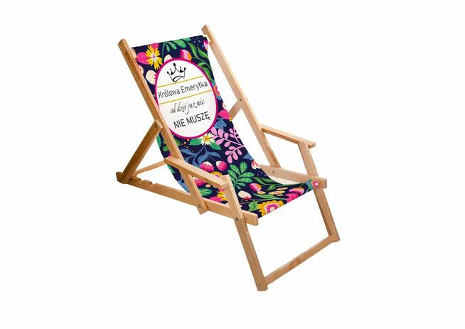 Leżak ogrodowy z własny nadrukiem produkcja własny wzór prez