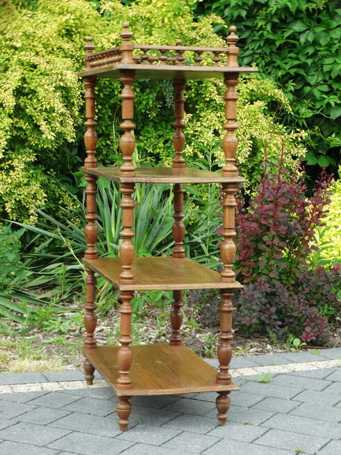 Antyczna galeryjka eklektyczna etażerka szafka mały regał ..