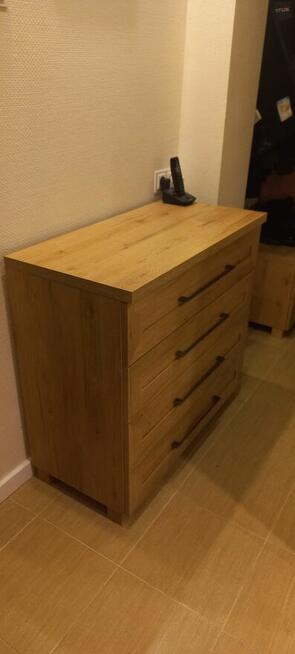 Meble Bodzio sypialnia, łóżko, komoda, stolik Majorka dąb So