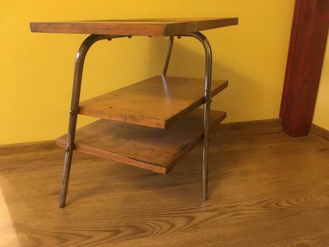 PRL półki stolik nocny Unikatowy PRL półki stolik nocny Unik