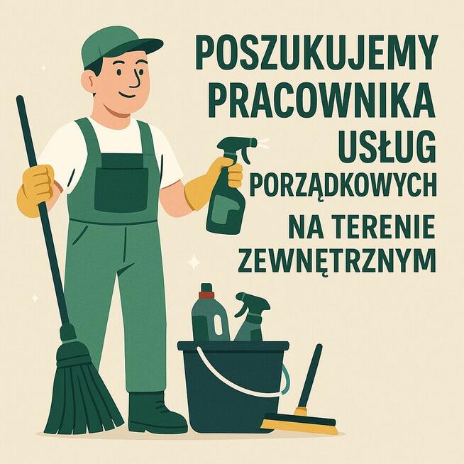 Zatrudnimy pracownika usług porządkowych na zewnątrz