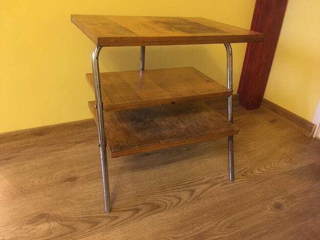 PRL półki stolik nocny Unikatowy PRL półki stolik nocny Unik