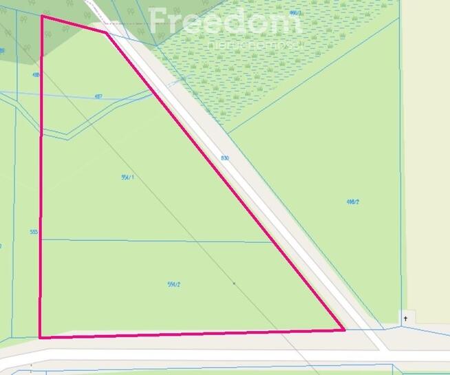 Duża działka przy lesie 25 min od Garwolina