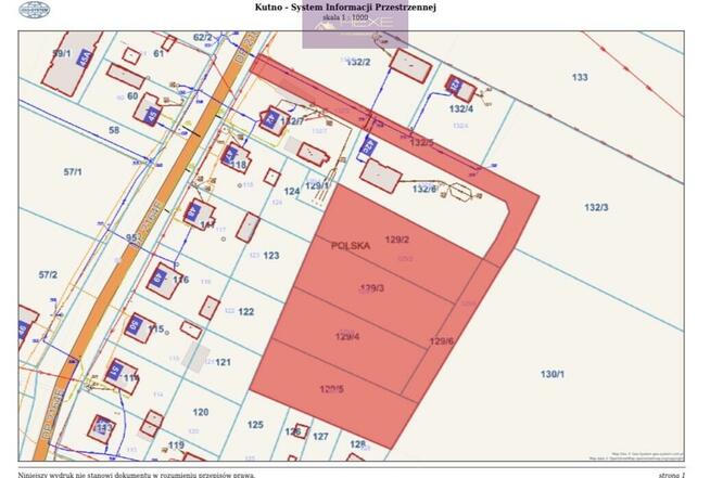 Działka budowlana Nowa Wieś gm. Kutno