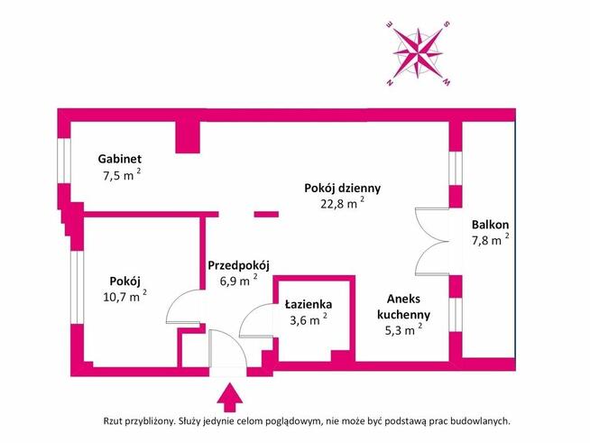 3 pokoje, duży balkon, Targówek, 57m2.