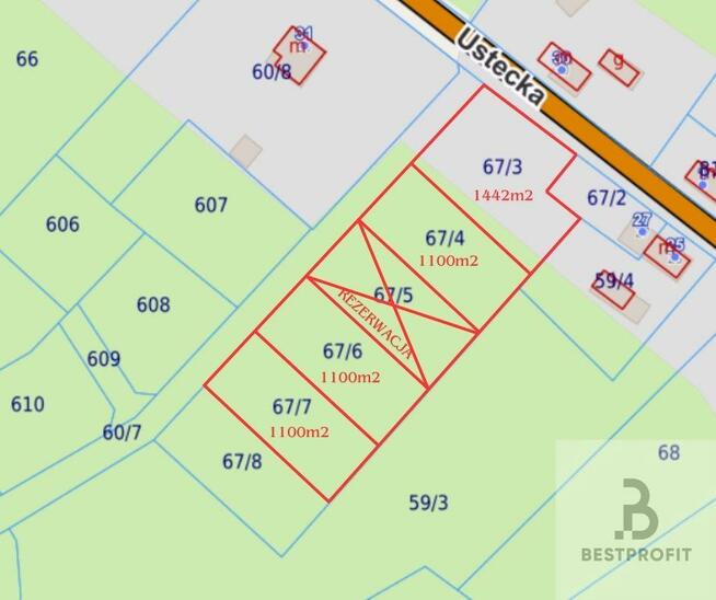 Działka budowlana Gałęzinowo gm. Słupsk, Ustecka