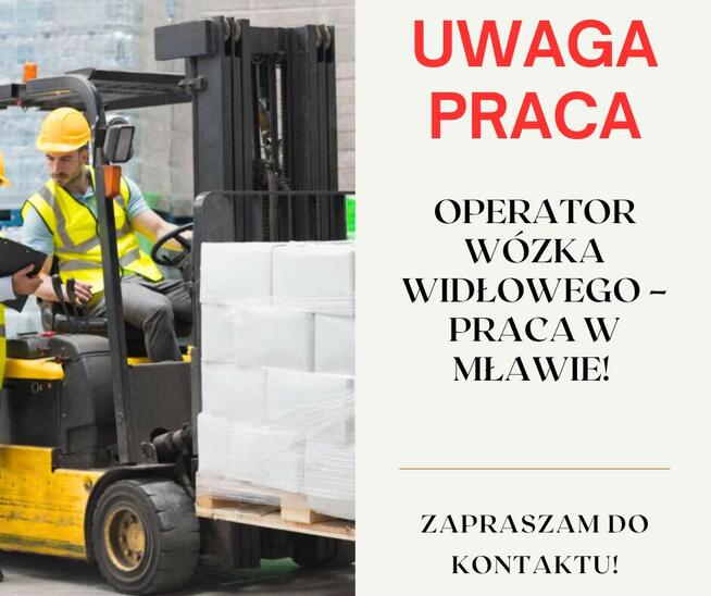 Operator wózka widłowego Mława
