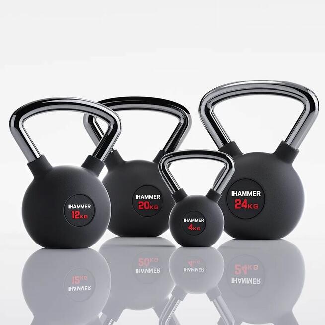 Kettlebell gumowany Hammer Premium 8 kg (dostępne inne wagi)