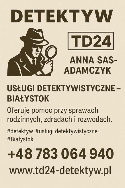 Detektyw TD24 Anna Sas-Adamczyk – Białystok i okolice