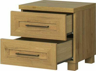 Meble Bodzio sypialnia, łóżko, komoda, stolik Majorka dąb So