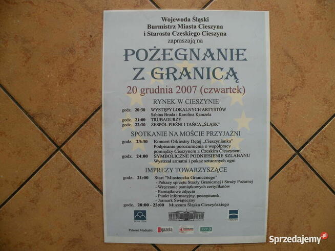 POŻEGNANIE Z GRANICĄ - 2007r. - Zaproszenie , plakat