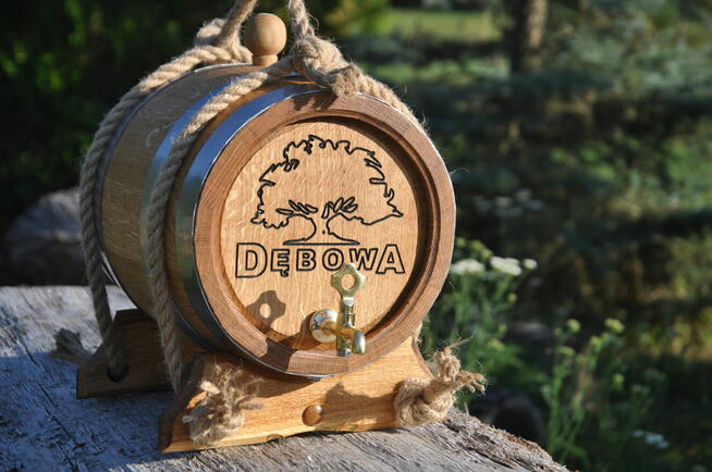 Beczka dębowa 3 4 5 10 15 20 L 100% szczelne na bimber