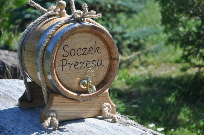 Beczka dębowa 3 4 5 10 15 20 L 100% szczelne na bimber