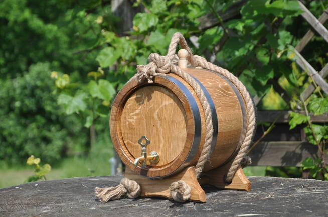 Beczka Dębowa 10 L 100% szczelna na prezent stół weselny