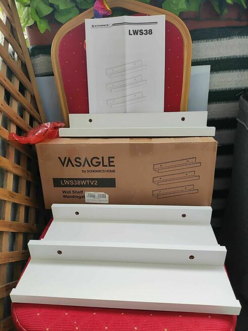 Półki drewniane białe z drewna kuchenne łazienkowe ścienna