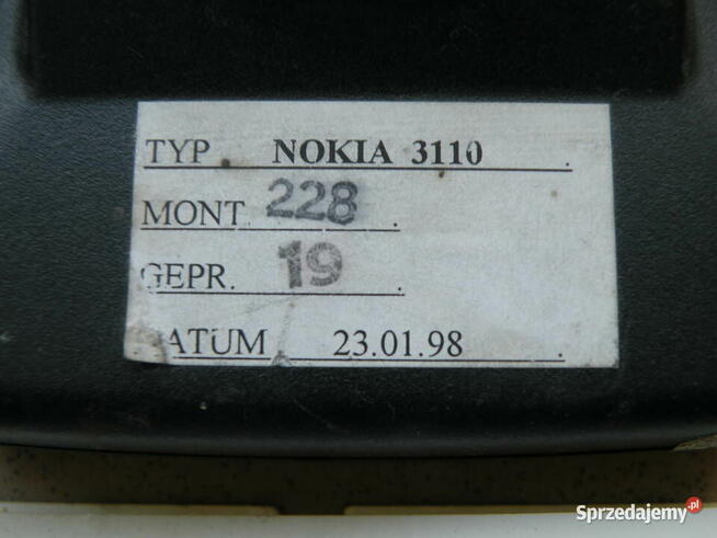 ZESTAW GŁOŚNOMÓWIĄCY - NOKIA 3110 - 1998r.