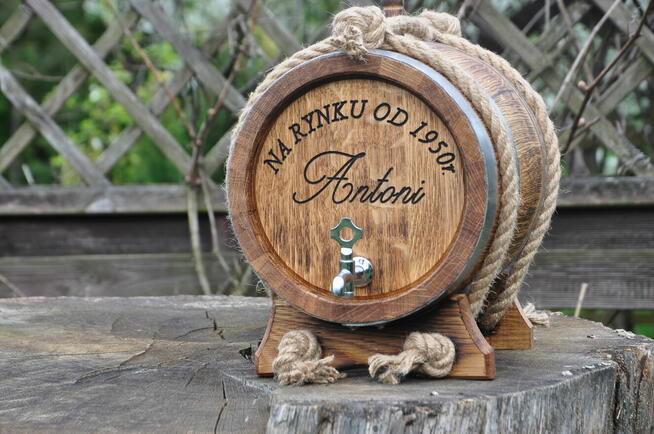 Antałek Beczka Drewniana Dębowa 5 L 10 L Grawer Opalanie