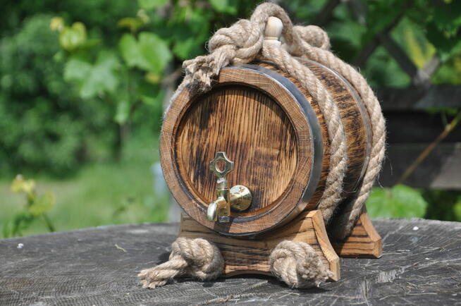 Beczka Dębowa 10 L 100% szczelna na prezent stół weselny