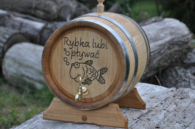 Beczka dębowa 5L 100% szczelna na whisky bimber stół weselny