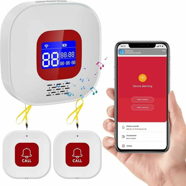 eMylo Telefon Alarmowy dla seniora WiFi SOS Pager Dzwonek