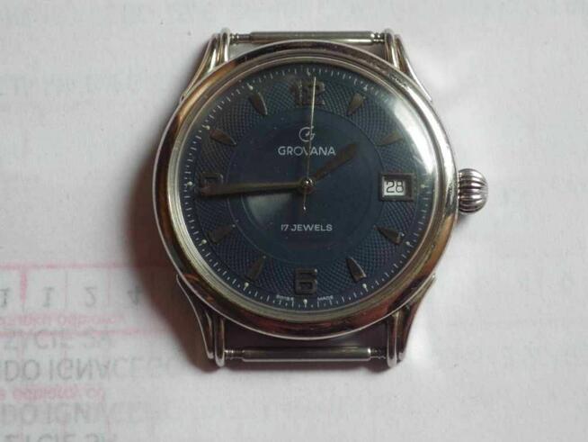 Zegarek pozłacany Grovana GV 1130.3 mechaniczny 17 jewels