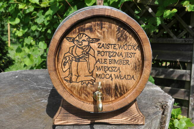 Beczka dębowa 5L 100% szczelna na whisky bimber stół weselny
