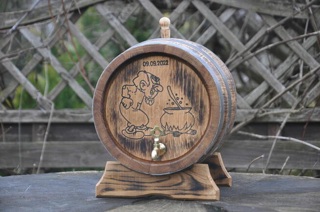 Antałek Beczka Drewniana Dębowa 5 L 10 L Grawer Opalanie