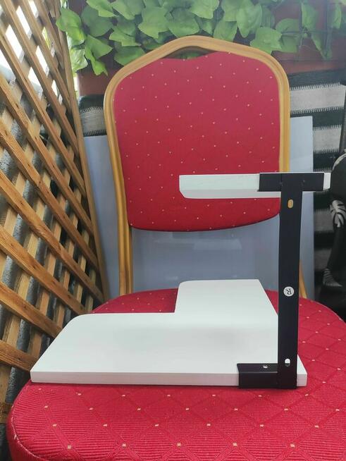 Półka narożna biała drewniana z drewna rustykalna ścienna