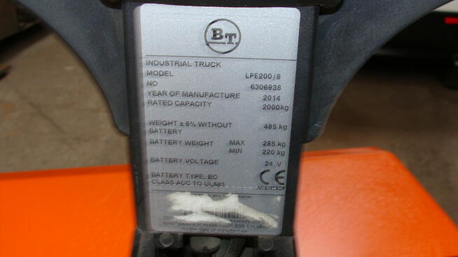 wózek paletowy elektryczny Toyota BT LPE