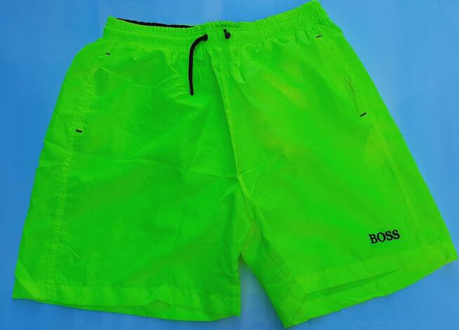 4XL kąpielówki HUGO BOSS żółte neon pas 80-90 cm