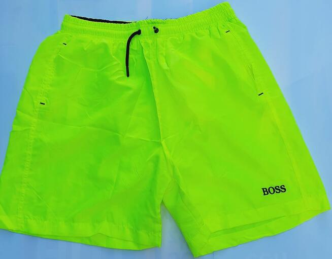 4XL kąpielówki HUGO BOSS żółte neon pas 80-90 cm
