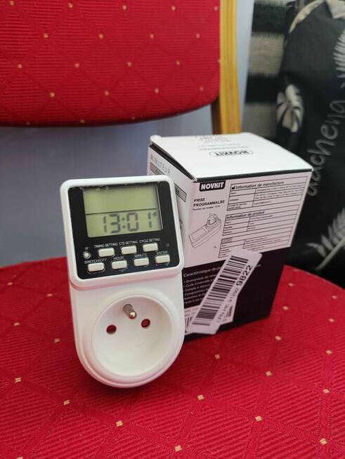 Programator czasowy Gniazdo Zegar Timer Cyfrowe LCD Cyfrowy