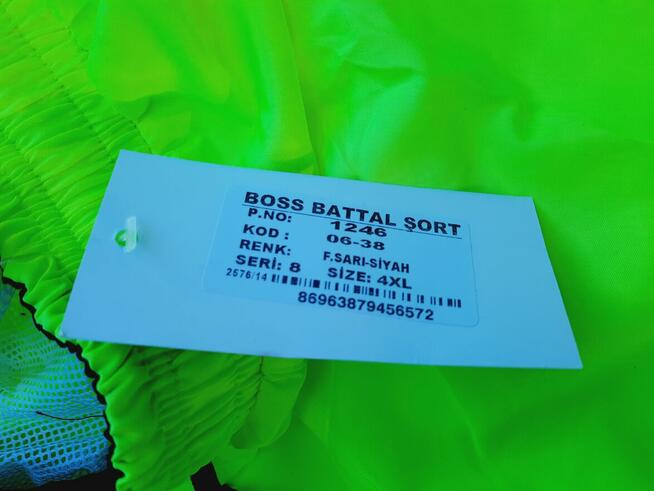 4XL kąpielówki HUGO BOSS żółte neon pas 80-90 cm