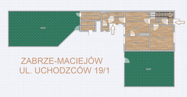Mieszkanie z ogrodem Zabrze-Maciejów blisko Gliwic